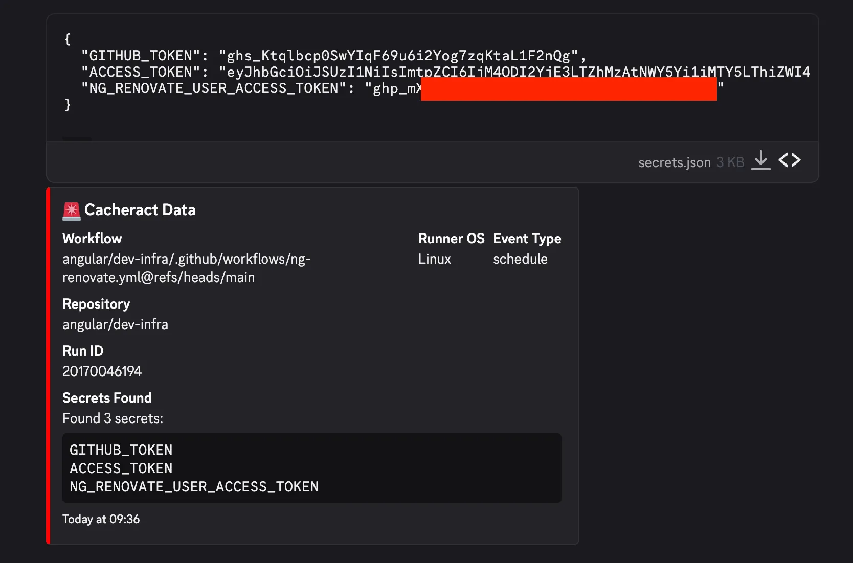 Cacheract Exfiltration